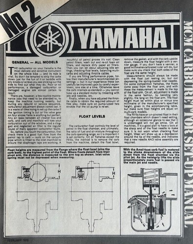 Yamaha carburettor set - yamaha,