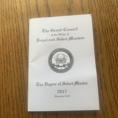 Masonic ritual book - book, royal
