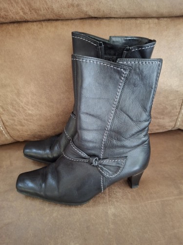 Gabor women black leather - leather, zip