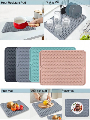 Silicone sink drying - mat, heat