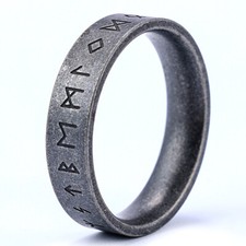 Vintage Stainless Steel Viking Ring Retro Mens Rings Punk Biker Ring for Men