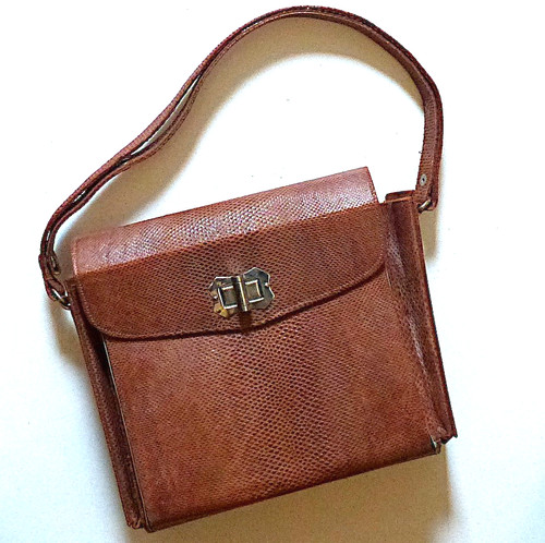 Brown vintage faux - vintage, 50’s