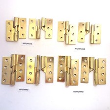 Brassed RISING BUTT Hinges Left /Right Handed Lift Off Door Hinges No.466 -3"/4"