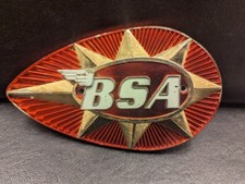 Used BSA Motorcycle gas tank emblem 68-8186 J Fray for model years 1967-1970