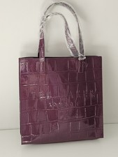 Ted Baker Icon Tote Shopper Holiday Bag Large - Maroon 
