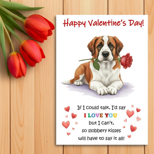 Bernard dog valentine - bernard, valentine’s