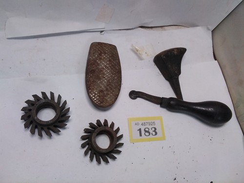 Leather working tools - leather, odds