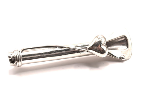 Sterling silver lapel posy - silver,