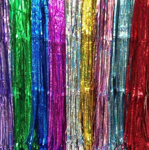 Tinsel curtain christmas - tinsel,