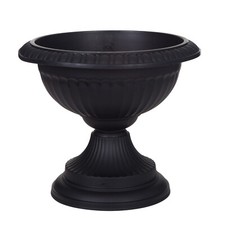42cm Grecian Urn Planter Flower Pot Classic Traditional Outdoor Plastic Black