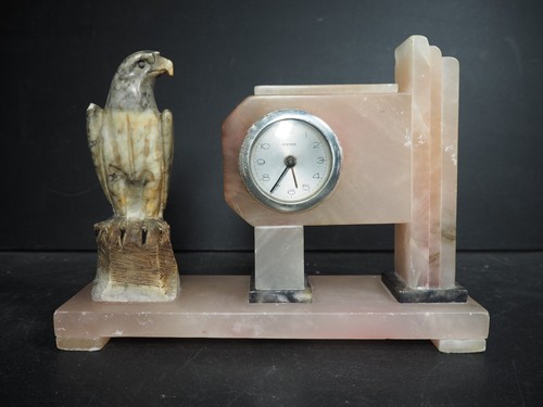 Antique art deco marble mantle - deco,