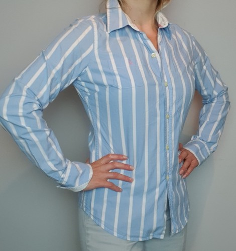 Blue white striped - blue, &