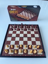 Brains Magnetic Chess Set 24cm Folding Travel Board Game for Kids and Adults