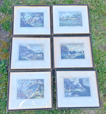 6 x ANTIQUE FRAMED SAMUEL