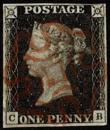 Stamp penny black 1840 - penny,