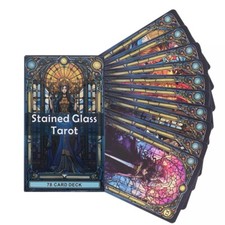 78 Cards Tarot Of Stained Glass Tarot Deck Card Game Fortune Telling Card Game