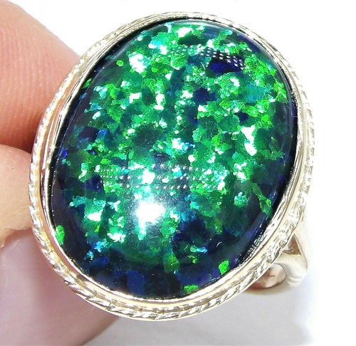 9ct gold black - , opal