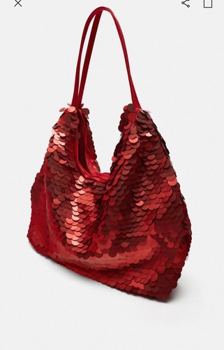 Zara sequin bucket bag - sequin,