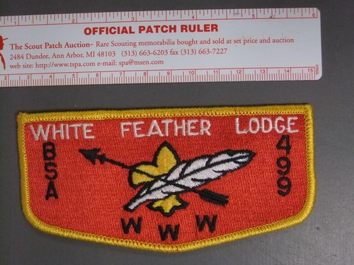 Boy scout 499 white feather - oa,