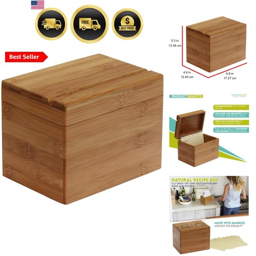Bamboo recipe box - box, with