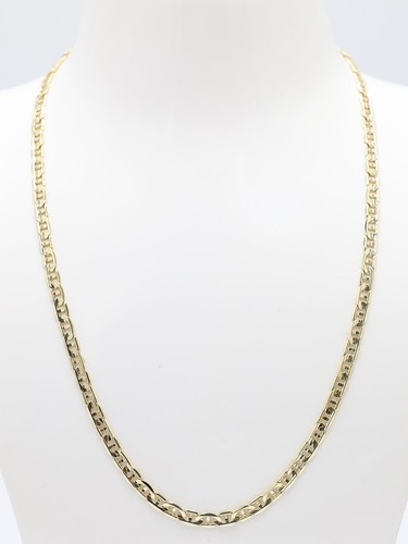 Gold marina link chain - marina, 9ct