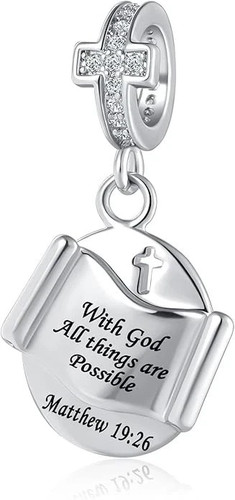 Pandora cross charm with god - pandora,
