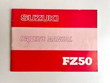 Suzuki FZ50 Owner's Manual -