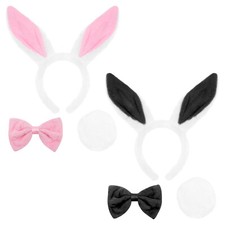 BUNNY RABBIT SET COSTUME HEADBAND EARS NOSE TAIL BOOK DAY EASTER FANCY DRESS LOT
