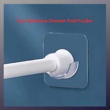 2pc Adhesive Shower Rod