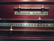 Antique Solid Brass Snooker Mahogany 2 Player Scoreboard