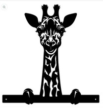 METAL PEEKING ZOO GIRAFFE