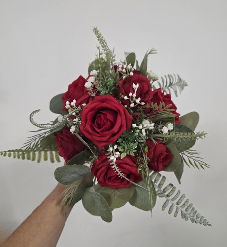 Red wedding bouquet - , flowers