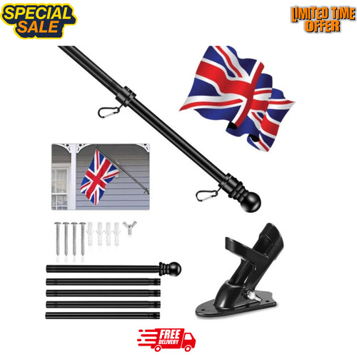 6ft wall mounted flag pole - wall-mounted,