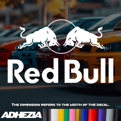 Red bull vinyl decal - red,