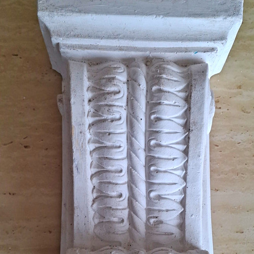 White plaster classical corbel - plaster,