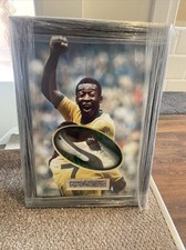 Pele Signed Boot Framed 