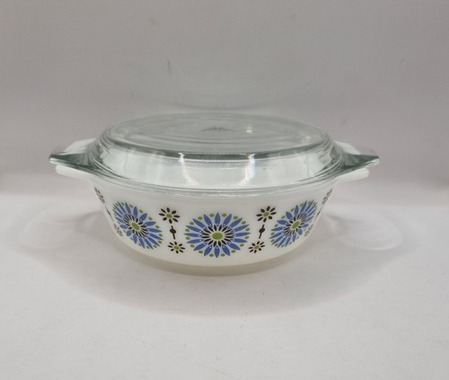 Vintage pyrex blue iris - pyrex,