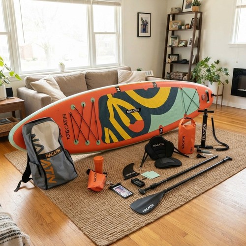 Inflatable paddle board and - paddle,