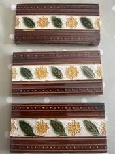 3 Antique Brown Yellow Green