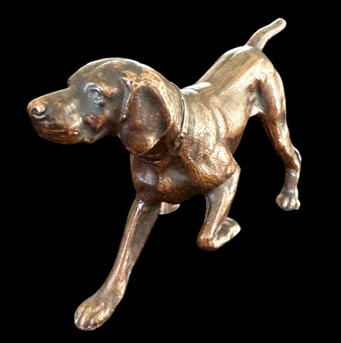 Vienna bronze hunting dog - ,