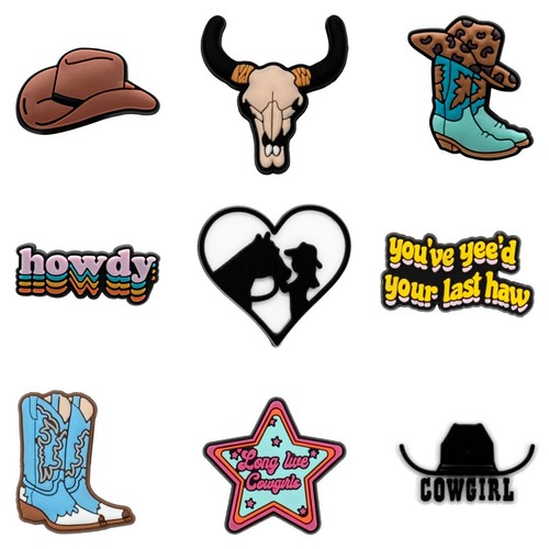 Cowgirl cowboy charms howdy - cowgirl,