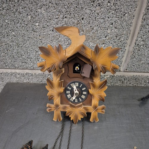 Cuckoo clock west german black - clock,
