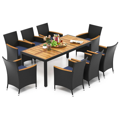 9pcs patio dining set large - dining,