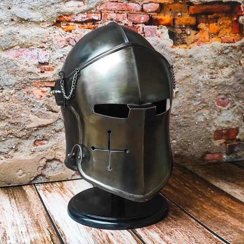 Medieval barbute helmet - medieval,