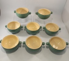 Denby Soup Bowls Set of 8 Teal