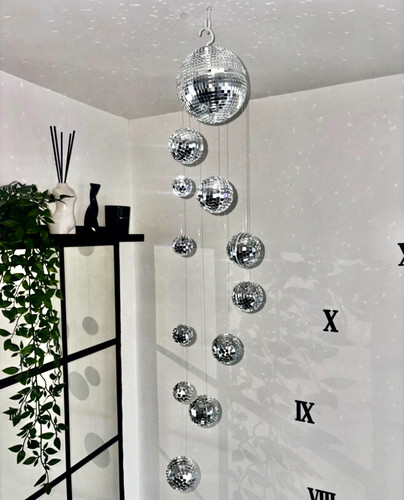 Silver mirrored disco - mirrored, ball