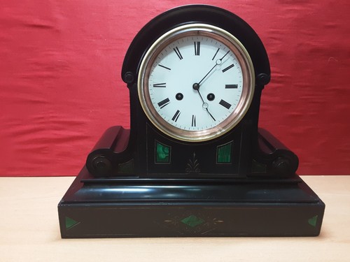 Victorian black slate mantel - black,