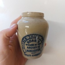 Antique Boams Double Thick Cream Ardwick Manchester Blue Print Cream Pot