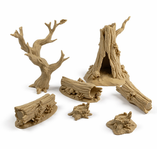 Dead trees scatter terrain - dead,