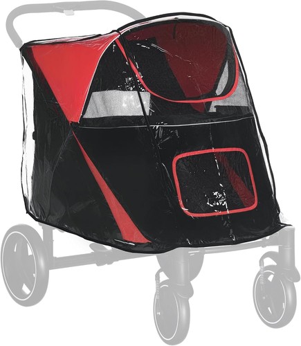 Pawhut dog stroller rain - pawhut,